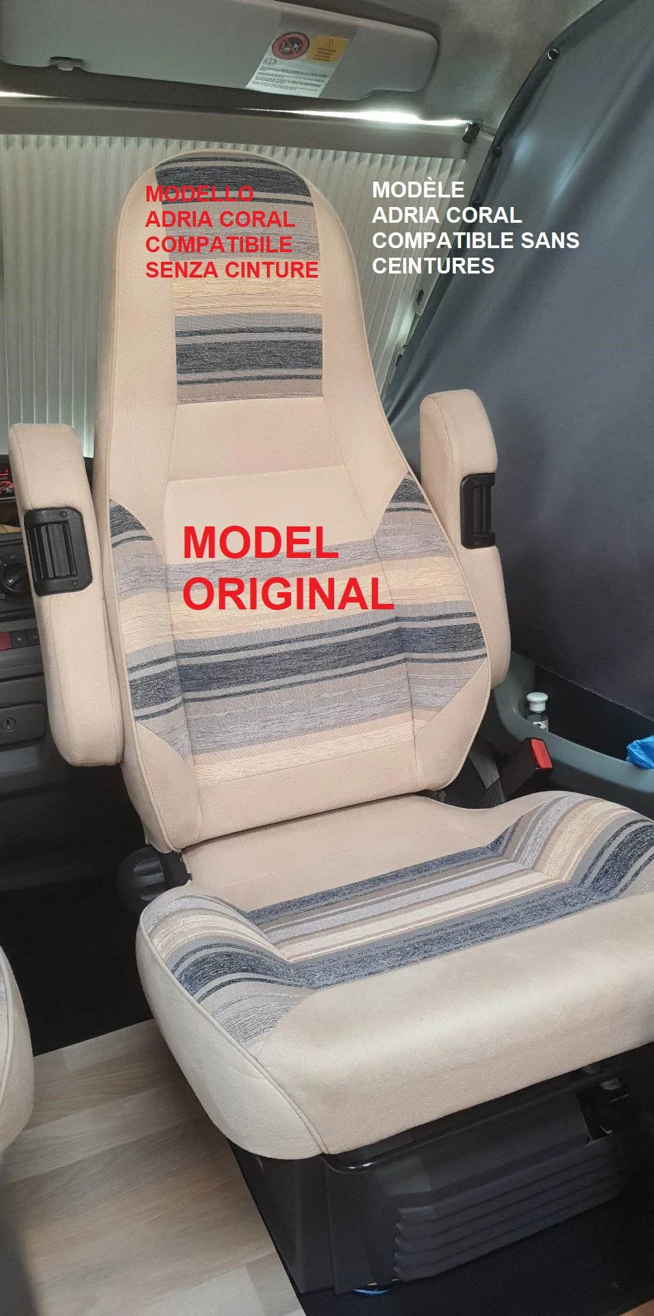CAMPER GUIDE SEAT COVERS AGUTI CORAL
